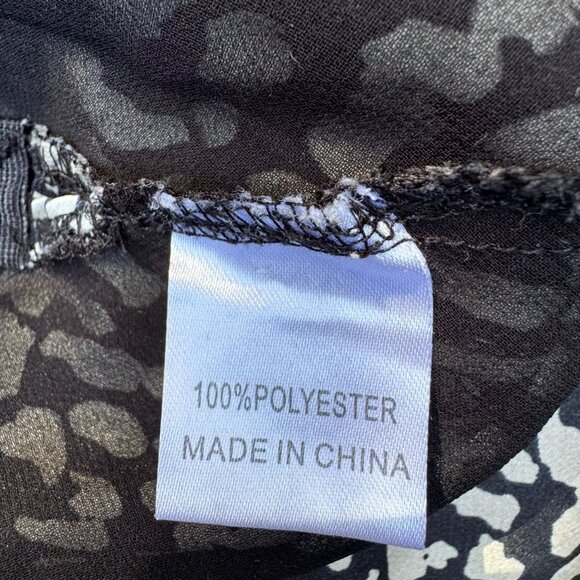 Princess Polly Womens Satin Black White Animal Print Going Out Party Mini Skirt - Picture 9 of 9